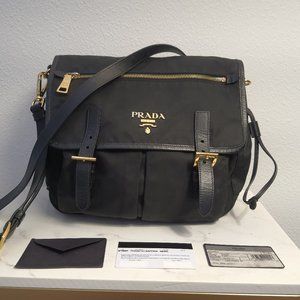 Prada nylon crossbody messenger bag